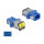 LWL Kupplung mit Laserschutzklappe SC Simplex Buchse zu SC Simplex Buchse Singlemode blau