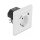 Einbausteckdose mit 2 x USB Typ-A Ladeport 2,8 A