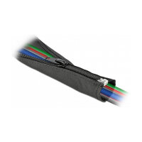 Gewebeschlauch mit Reißverschluss hitzebeständig 1 m x 35 mm schwarz