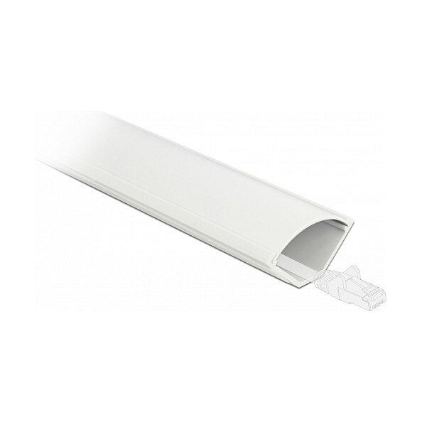 Eckkanal selbstklebend 43 x 23 mm - Länge 1 m weiß