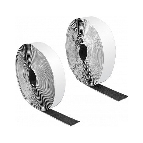 Klettband selbstklebend mit Haft- und Flauschband L 10 m x B 25 mm schwarz