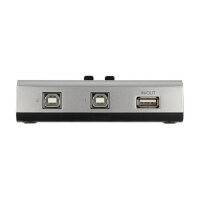 Umschalter USB 2.0 mit 2 x Typ-B Buchse zu 1 x Typ-A Buchse manuell bidirektional