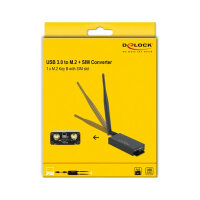 USB 3.0 Konverter für M.2 Key B Modul mit SIM Slot und Gehäuse