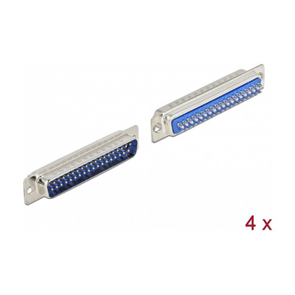 D-Sub 37 Pin Stecker Metall, Lötversion, 4 Stück