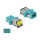 LWL Kupplung mit Laserschutzklappe SC Simplex Buchse zu SC Simplex Buchse Multimode aqua