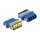 LWL Kupplung mit Laserschutzklappe LC Quad Buchse zu LC Quad Buchse Singlemode blau