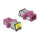 LWL Kupplung mit Laserschutzklappe SC Simplex Buchse zu SC Simplex Buchse Multimode violett