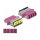 LWL Kupplung mit Laserschutzklappe LC Quad Buchse zu LC Quad Buchse Multimode violett
