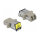 LWL Kupplung mit Laserschutzklappe LC Duplex Buchse zu LC Duplex Buchse Multimode beige