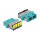 LWL Kupplung mit Laserschutzklappe SC Duplex Buchse zu SC Duplex Buchse Multimode aqua