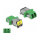 LWL Kupplung mit Laserschutzklappe LC Duplex Buchse zu LC Duplex Buchse Singlemode grün