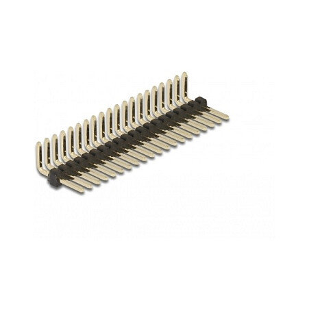 Stiftleiste 20 Pin, Rastermaß 1,27 mm, 1-reihig, gewinkelt, 5 Stück