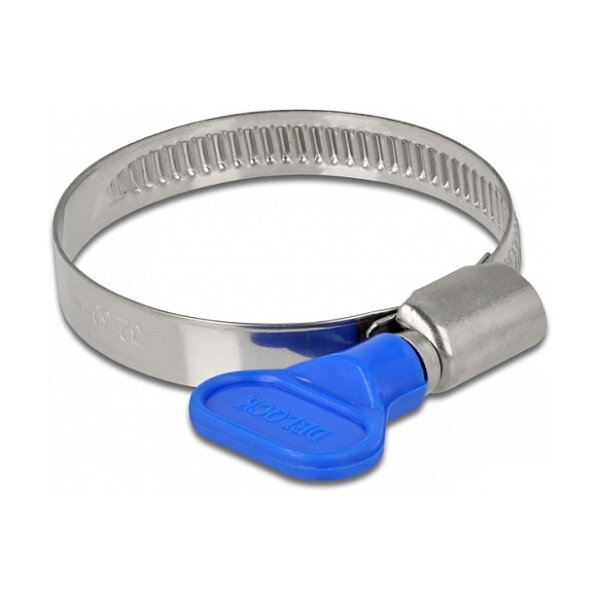 Schlauchschelle mit Flügelmutter 32 - 50 mm 10 Stück blau