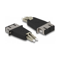 LWL Hybrid Kupplung LC Duplex Stecker zu SC Duplex Buchse beige