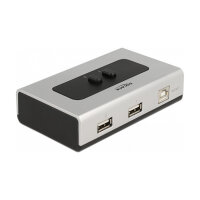 Umschalter USB 2.0 mit 1 x Typ-B Buchse zu 2 x Typ-A Buchse manuell bidirektional