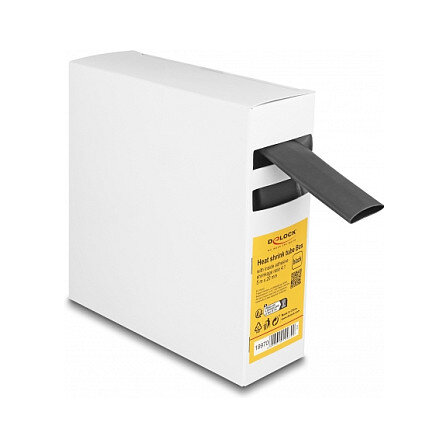 Schrumpfschlauch Box, mit Innenkleber, Schrumpfungsrate 4:1, 5 m x 20 mm schwarz
