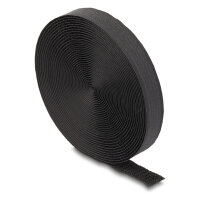 Klettband auf Rolle mit Schlaufe L 5 m x B 20 mm schwarz