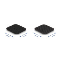 Klettpad auf Rolle selbstklebend mit Haft- und Flauschpad 45 x 50 mm - Länge 5 m schwarz