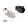 RJ45 Modularer Stecker mit Zugentlastung Cat.8.1 und Knickschutztülle 25er Set