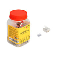 RJ45 Modularer Stecker Cat.6A für Slim und Flachbandkabel 100er Set