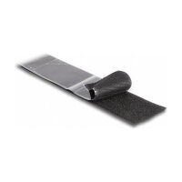 Strapazierfähiges Klettband selbstklebend mit Haft- und Flauschband L 25 m x B 50 mm schwarz