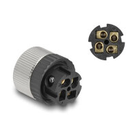 M12 Steckverbinder A-kodiert 4 Pin Buchse zur Montage mit Schraubanschluss