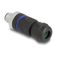 M12 Steckverbinder A-kodiert 4 Pin Stecker zur Montage mit Schraubanschluss