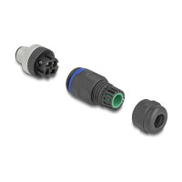 M12 Steckverbinder A-kodiert 4 Pin Stecker zur Montage mit Schraubanschluss