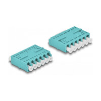 LWL Kupplung HD LC Hexaplex Buchse zu LC Hexaplex Buchse aqua
