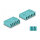 LWL Kupplung HD LC Hexaplex Buchse zu LC Hexaplex Buchse aqua
