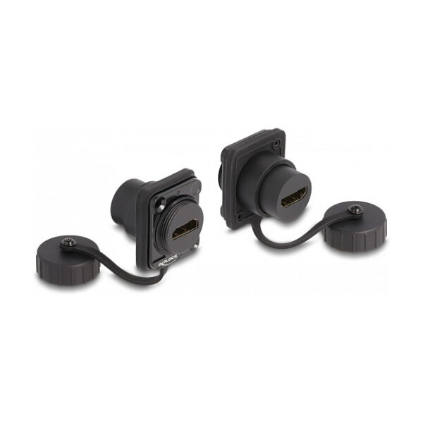 D-Typ Modul HDMI-A Buchse zu HDMI-A Buchse mit Verschlusskappe IP67 staub- und wasserdicht