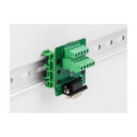 D-Sub 9 Pin Buchse zu Terminalblock für Hutschiene