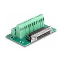 D-Sub 25 Pin Buchse zu Terminalblock für Hutschiene