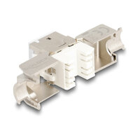Keystone Modul RJ45 Buchse zu LSA Cat.6A werkzeugfrei weiß Set 10 Stück