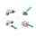 Keystone Modul RJ45 Buchse zu LSA Cat.6A werkzeugfrei weiß Set 10 Stück