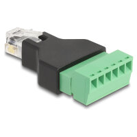 RJ12 Stecker zu Terminalblock Adapter 6 Pin 2-teilig