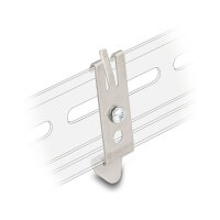 Montagehalterung für 35 mm Hutschiene mit 2 Befestigungslöchern und T3 selbstschneidende Befestigungsschraube