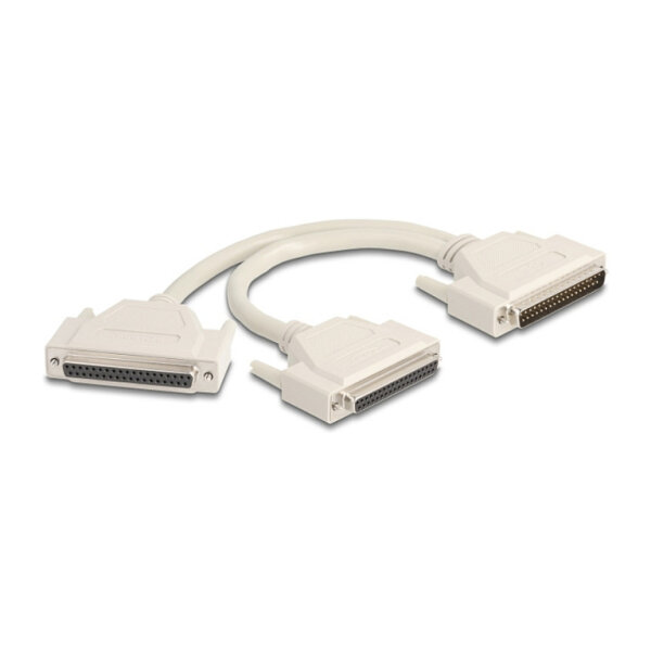 Adapter Y-Kabel Splitter D-Sub 37 Pin Stecker zu 2 x D-Sub 37 Pin Buchse mit Schrauben 30 cm