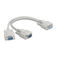 Adapter Y-Kabel D-Sub9 1 x Buchse zu 2 x Stecker mit...