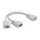 Adapter Y-Kabel D-Sub9 1 x Buchse zu 2 x Stecker mit Schrauben 30 cm