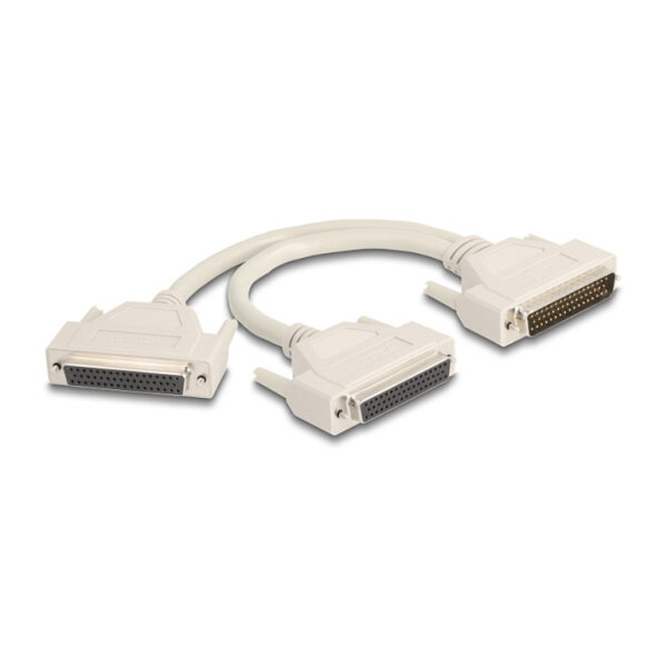 Adapter Y-Kabel Splitter D-Sub HD 50 Pin Stecker zu 2 x D-Sub HD 50 Pin Buchse mit Schrauben 30 cm