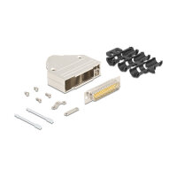 Sub-D Steckergehäuse 44 Pin aus Metall inklusive Steckerverbinder Stecker und Montagematerial