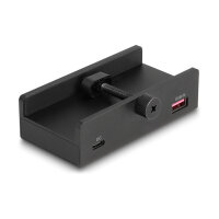 Externer USB 5 Gbps Hub mit 2 x USB Typ-A, 1 x USB Type-C™ und SD + Micro SD Slot mit Feststellschraube