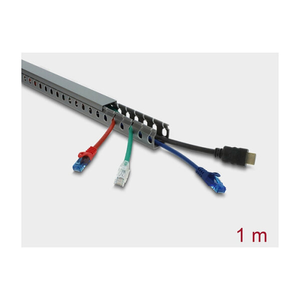 Verdrahtungskanal 30 x 30 mm - Länge 1 m grau