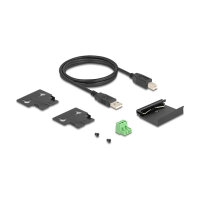 Industrie Hub 4 x USB 2.0 Typ-A mit 15 kV ESD Schutz und Hutschienenbefestigung