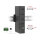 Industrie Hub 4 x USB 2.0 Typ-A mit 15 kV ESD Schutz und Hutschienenbefestigung
