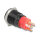 Druckschalter zum Einbau schwarz 16 mm 12 V 5 x Lötanschluss LED rot Powersymbol + Ring