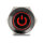 Druckschalter zum Einbau schwarz 16 mm 12 V 5 x Lötanschluss LED rot Powersymbol + Ring