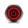 Druckschalter zum Einbau schwarz 19 mm 12 V 5 x Lötanschluss LED rot Powersymbol + Ring