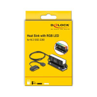 M.2 Kühlkörper für SSD 2280 mit RGB LED Beleuchtung